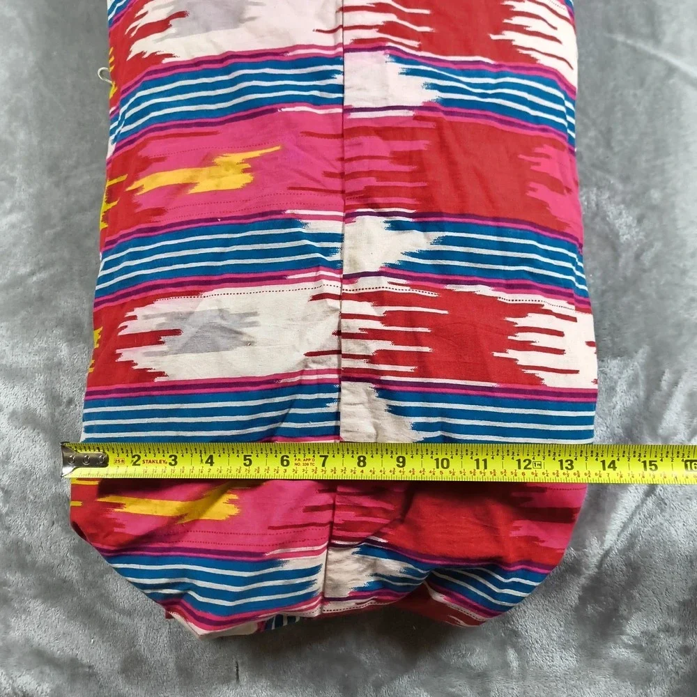 Fat Face Weekender Duffel Backpack Bag Ikat Stripe Pink Cotton Zip Travel Boho